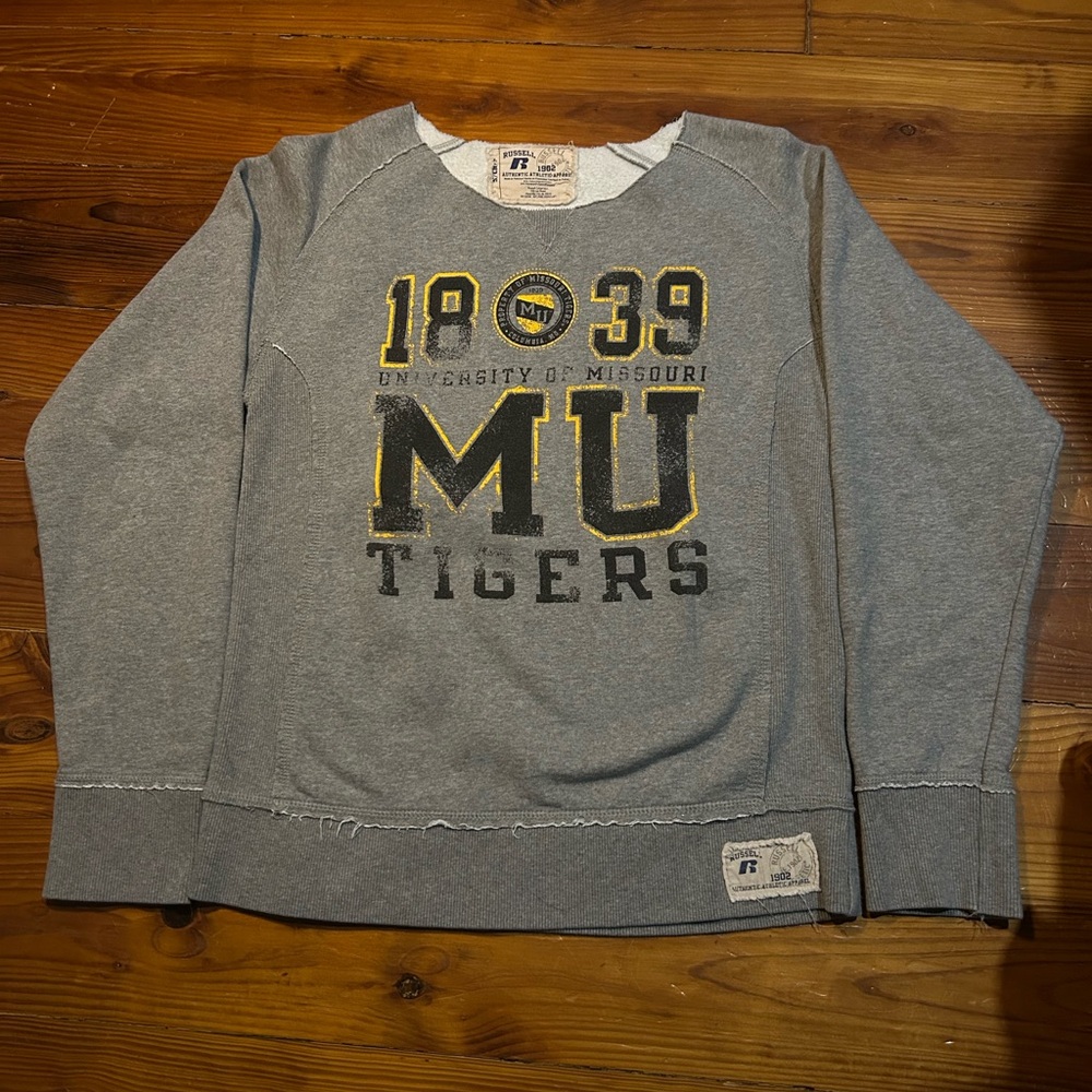 Russell Athletic Gray MU Tigers womens Sweatershirt